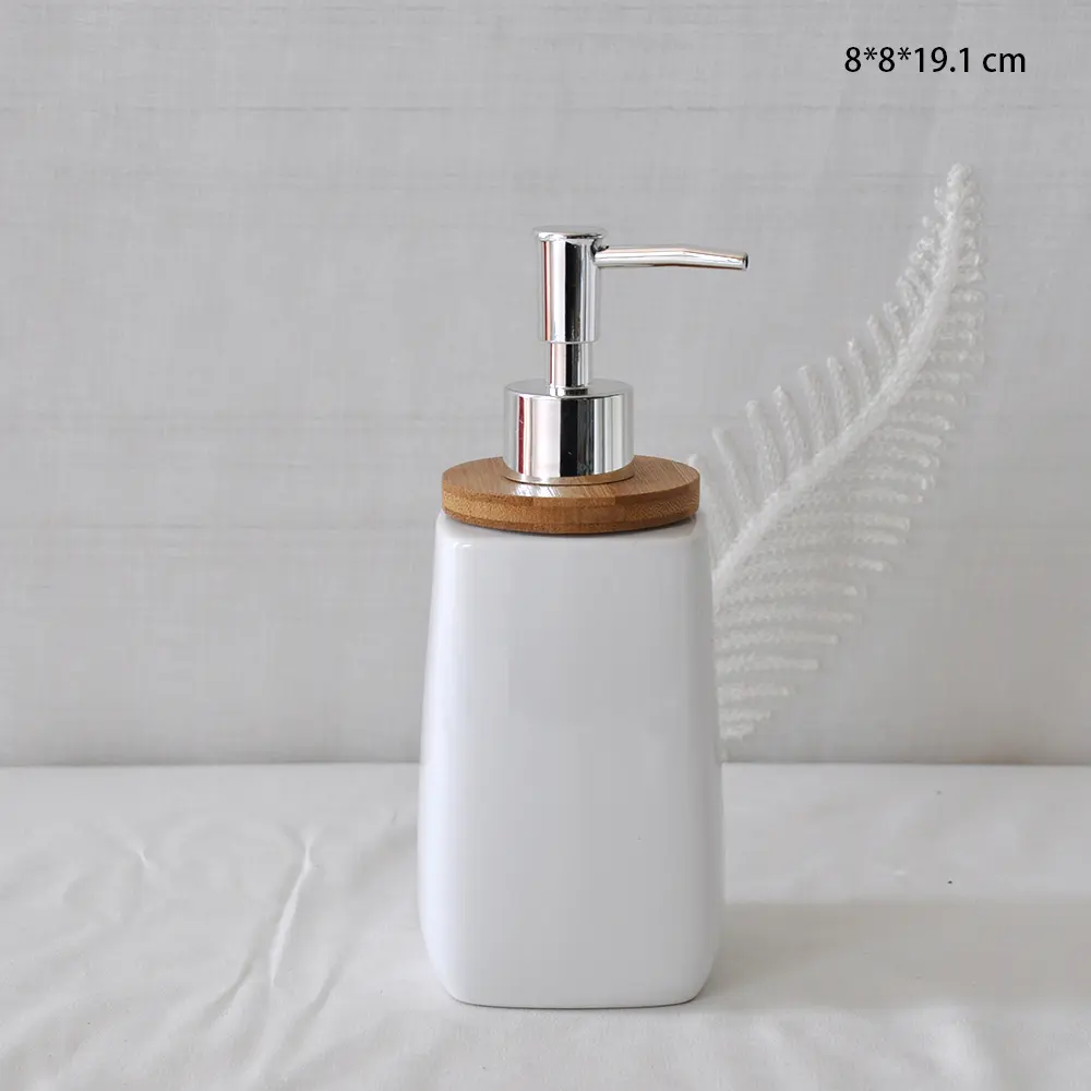 Minimalist White Ceramic Bathroom Set - Main View