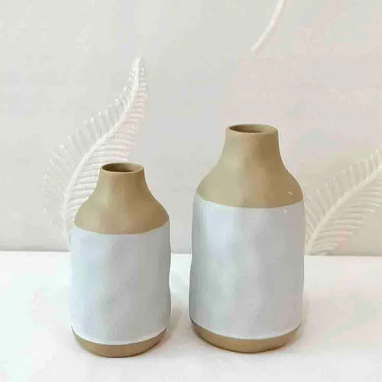 jiashun Nordic Minimalist Two - Tone Stoneware Vase Set Suppliers, Exporters