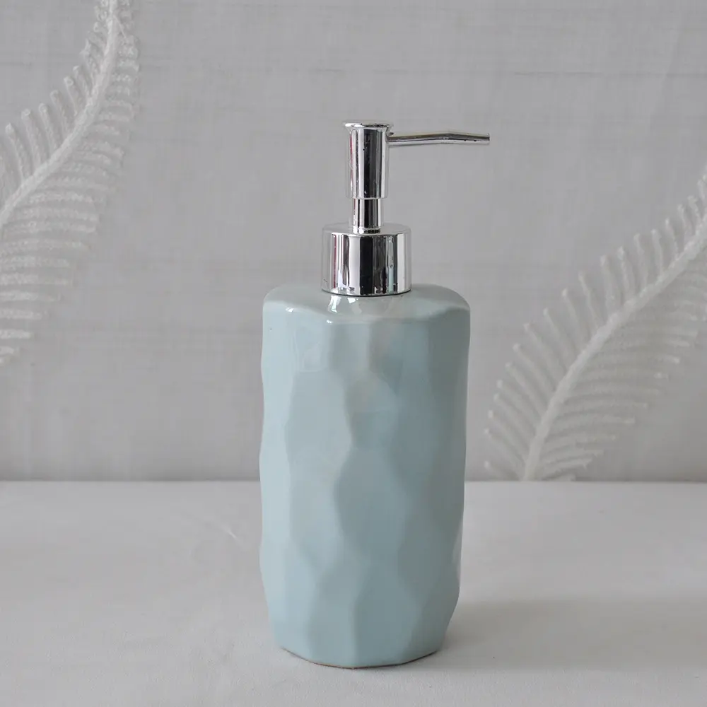 Wholesale Light Lake Blue Irregular-Textured Ceramic Bathroom Accessory Set Manufacturers, Factories
