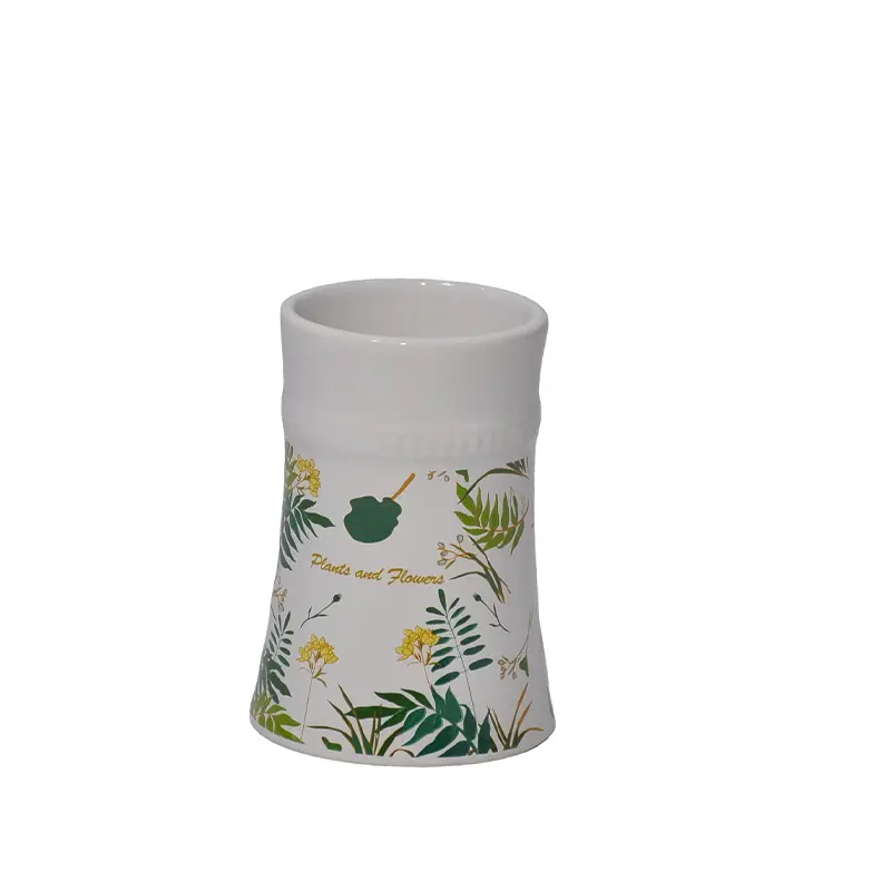China Tropical Plant - Printed Dolomite Bathroom 4 - Piece Set Factories, Exporter