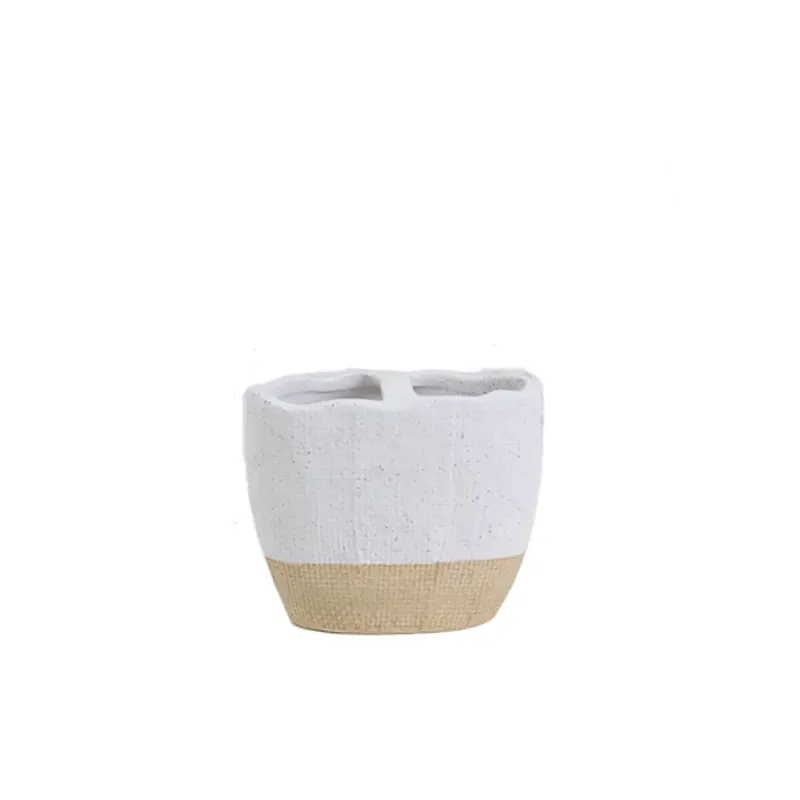 Discount White & Beige Linen - Textured Stoneware Bathroom 6 - Piece Set Supplier, Companies