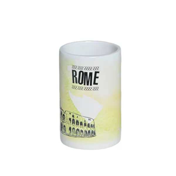 Cheap Ink - Wash Yellow - White World Landmark Ceramic Bathroom Accessory Set Exporter, Product