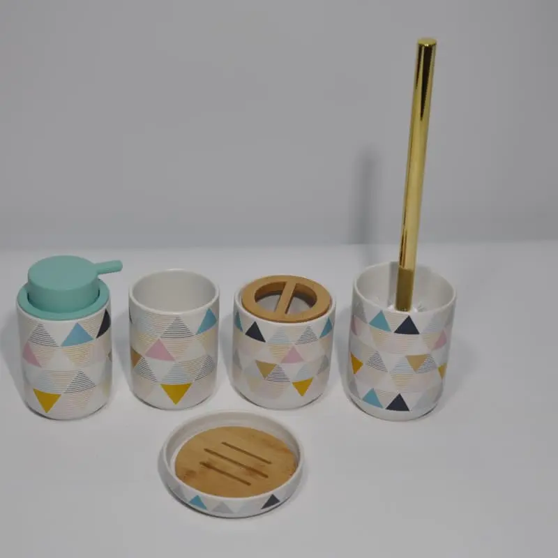 Discount Spring series rainbow decal bathroom six piece set Manufacturer, Factories