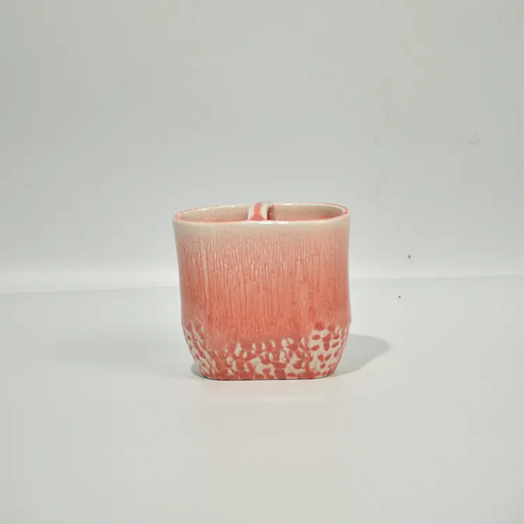 OEM Special Textured Design Pink Glazed Ceramic Bathroom Accessories Set Factories, Companies