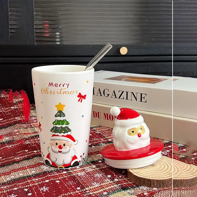 Buy Christmas-Themed Santa Claus Lid Ceramic Mug Manufacturer, Companies