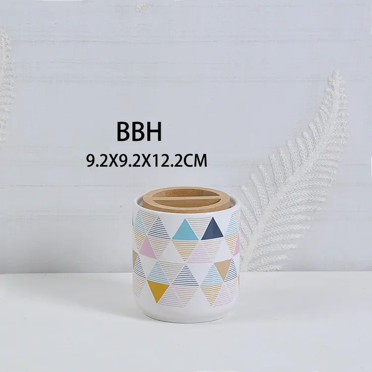 Geometric Ceramic Bathroom Set Piece 6