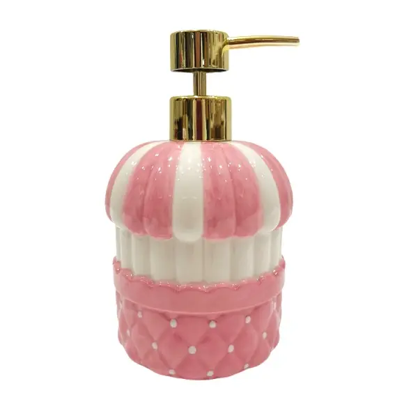 jiashun Hand-Painted Blush Pink Ceramic Lotion Dispenser Manufacturer, Products