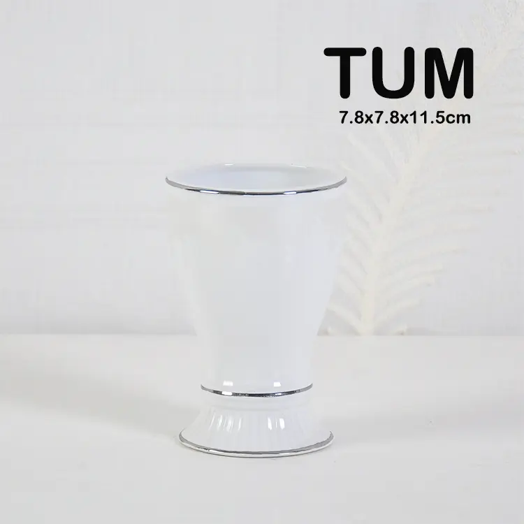 jiashun Elegant White Ceramic Bathroom Accessories Set with Silver Rim Manufacturer, Factories