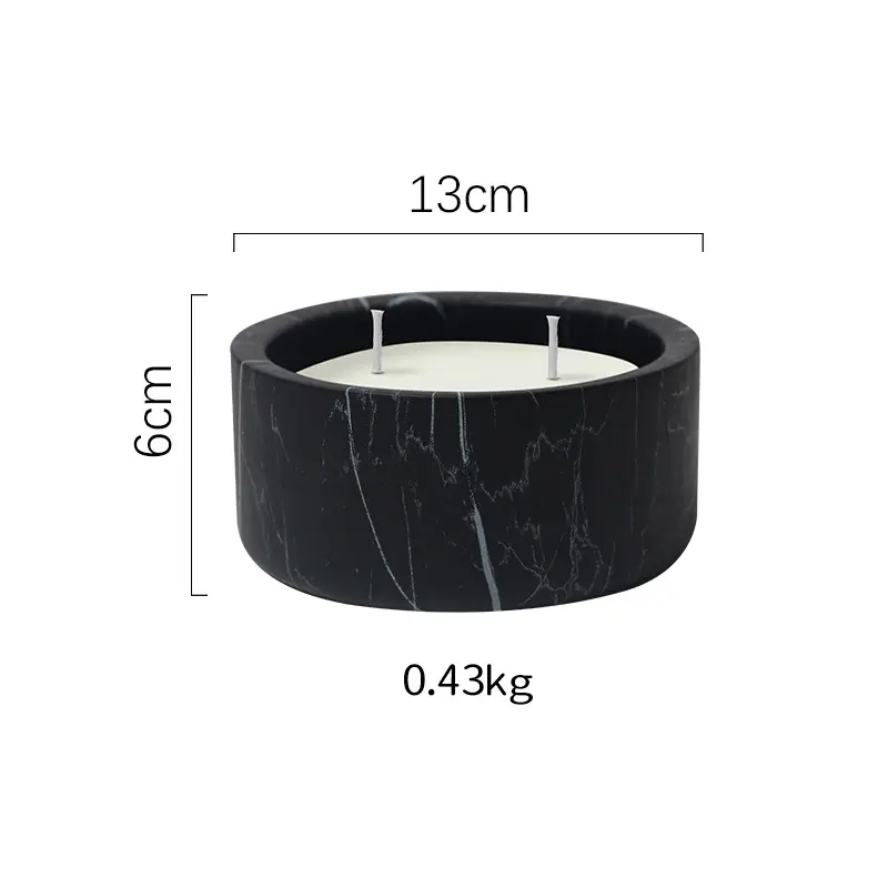 Modern Ceramic Round Candle Holder - Finish 1