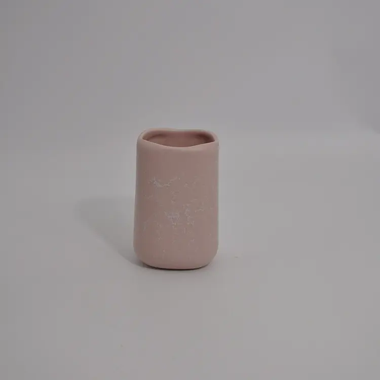 ODM Matte Pink Veined Ceramic Bathroom 4-Piece Set Manufacturers, Suppliers