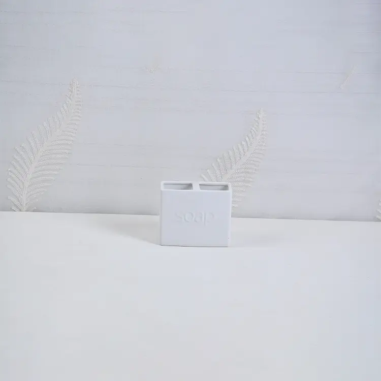 Wholesale Modern Minimalist White Ceramic & Wood - Trimmed Embossed Bathroom Accessory Set Factories, Company