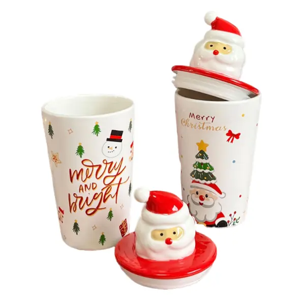 Buy Christmas-Themed Santa Claus Lid Ceramic Mug Manufacturer, Companies