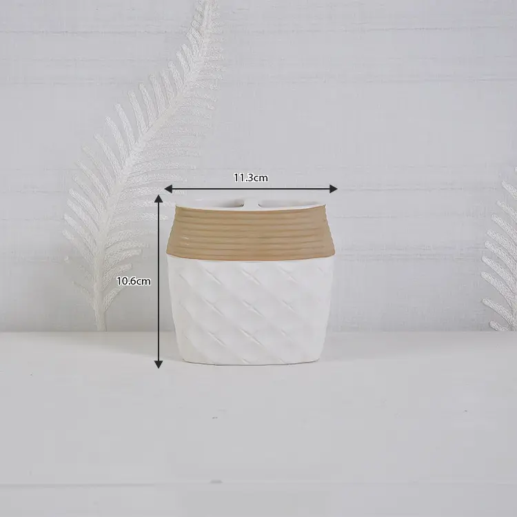 Custom Inspired Beige & White Diamond - Textured 5 - Piece Ceramic Bathroom Set JS20356 Manufacturers, Company