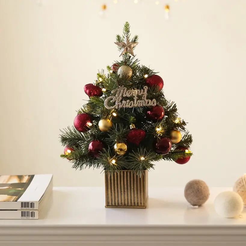 OEM Pre-Decorated Mini Tabletop PVC Christmas Tree Supplier, Product
