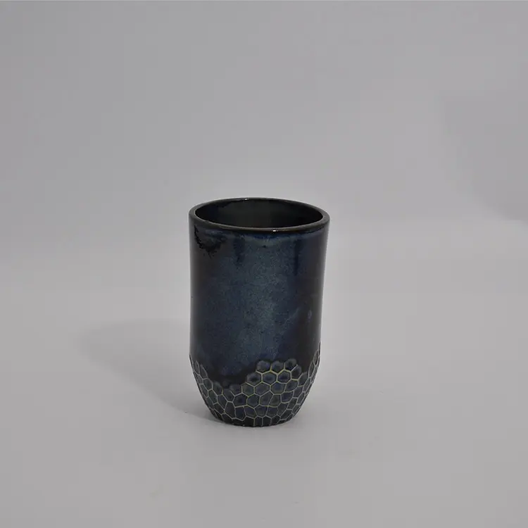 Discount Deep Sea Blue Honeycomb Pattern Ceramic Bathroom 5-Piece Set Manufacturers, Factory