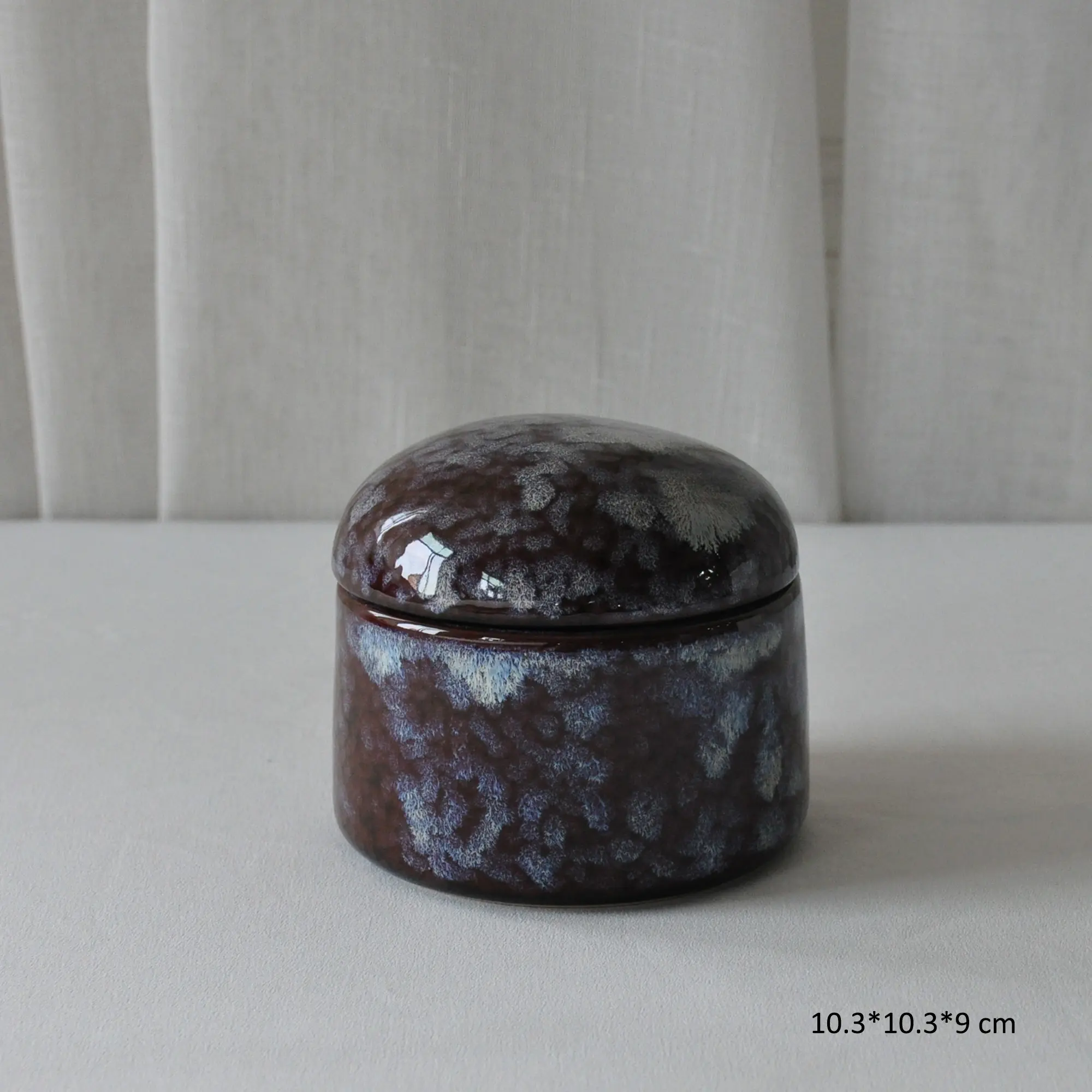 OEM Wabi-Sabi Deep Brown Kiln-Change Splatter Stoneware Bathroom Accessory Set Product, Products