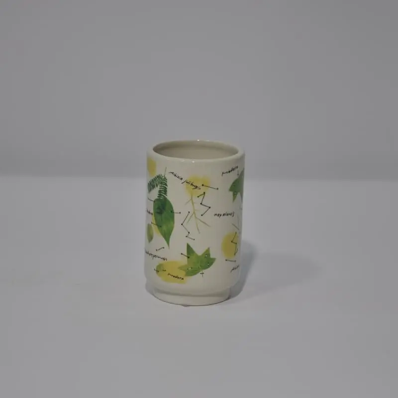 Custom Spring series green leaf decal bathroom four piece set Company, Product