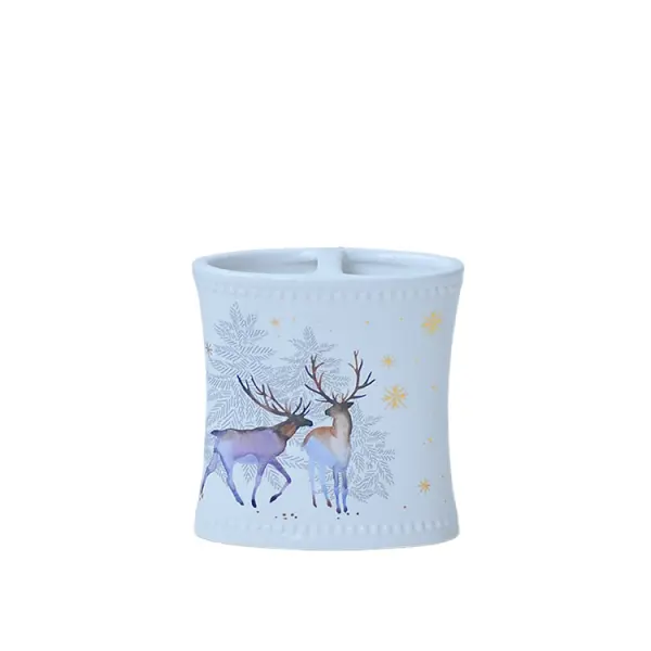 jiashun Christmas Reindeer Snowflake Ceramic Bathroom 4-Piece Set Exporter, Exporters