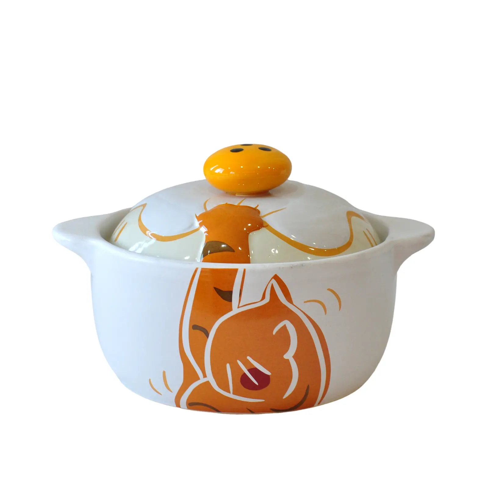 OEM Playful Cartoon Cat Lidded Ceramic Casserole Exporter, Exporters
