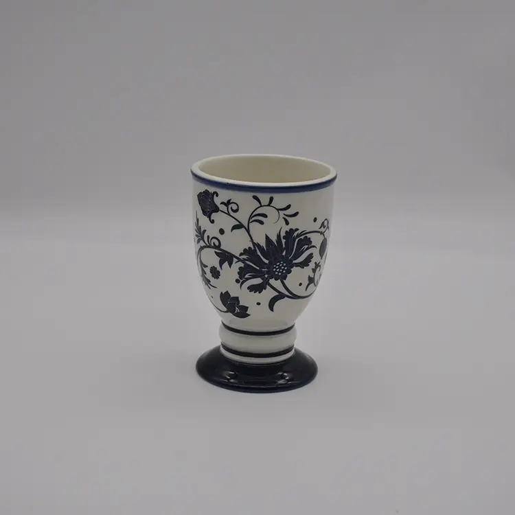 Cheap European Blue & White Floral Ceramic Bathroom 4-Piece Set Manufacturers, Exporter
