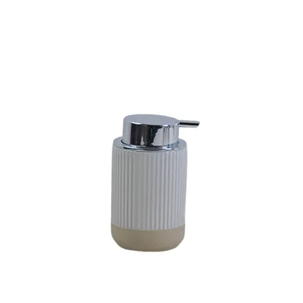 ODM Light Gray & Beige Ribbed - Texture Stoneware Bathroom 6 - Piece Set Manufacturers, Companies