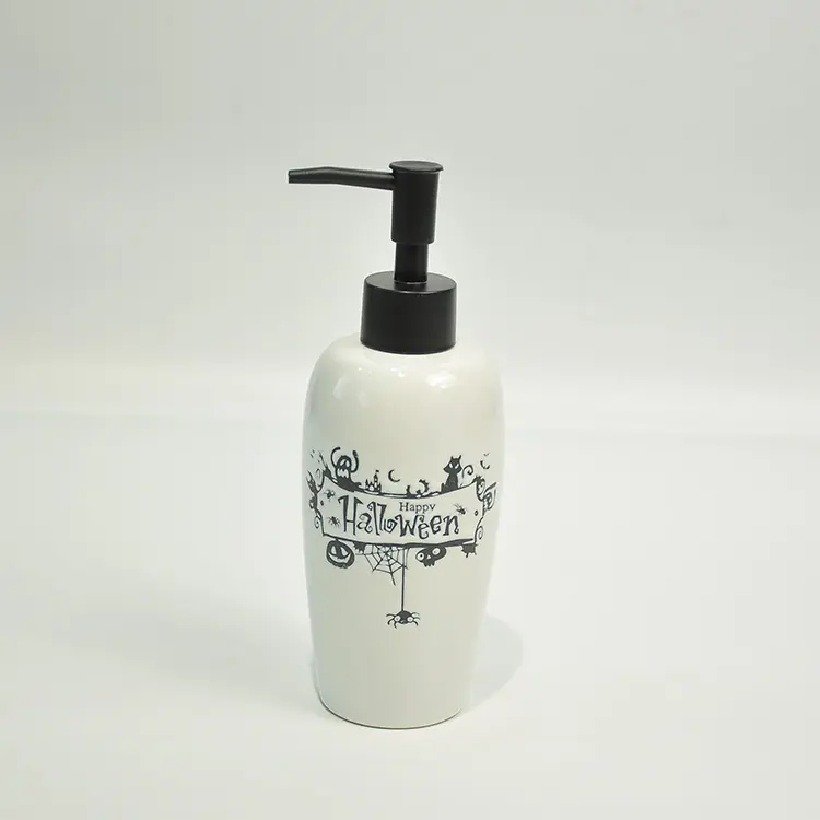 Custom Halloween Design Decal White Ceramic Bathroom Accessories Set Company, Companies