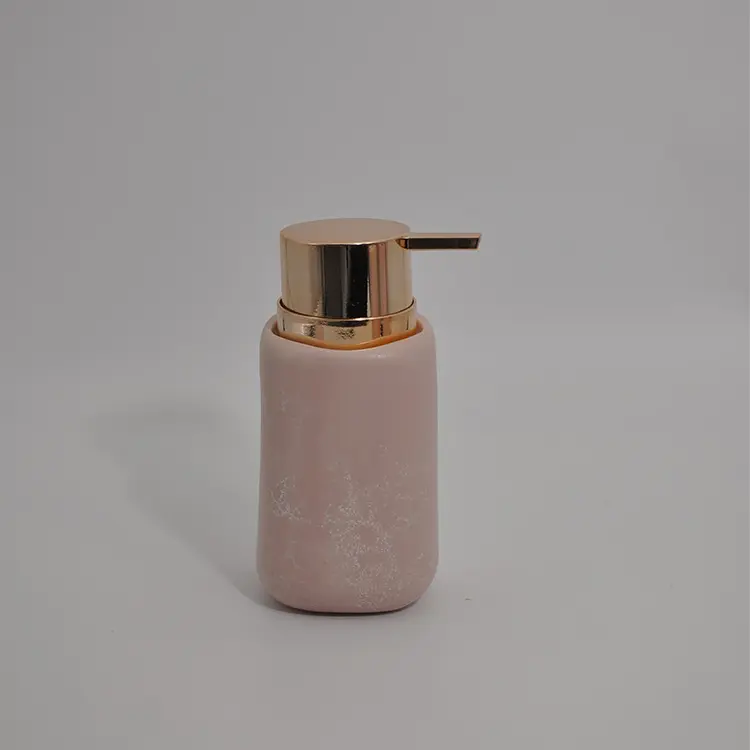 ODM Matte Pink Veined Ceramic Bathroom 4-Piece Set Manufacturers, Suppliers