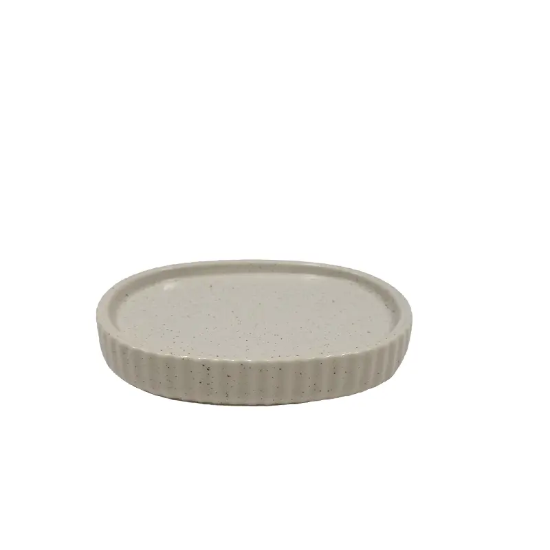 Wholesale Matte Grey Speckled Glaze Stoneware Bathroom Set - 4 - Piece Factory, Exporter