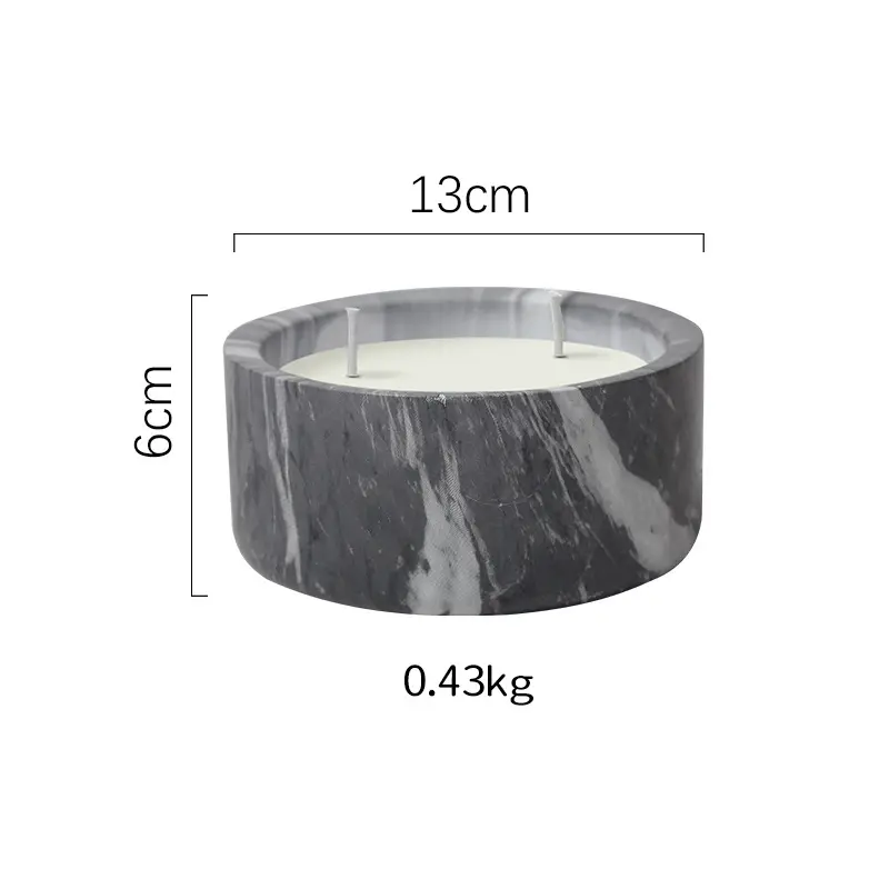 Modern Ceramic Round Candle Holder - Detail View
