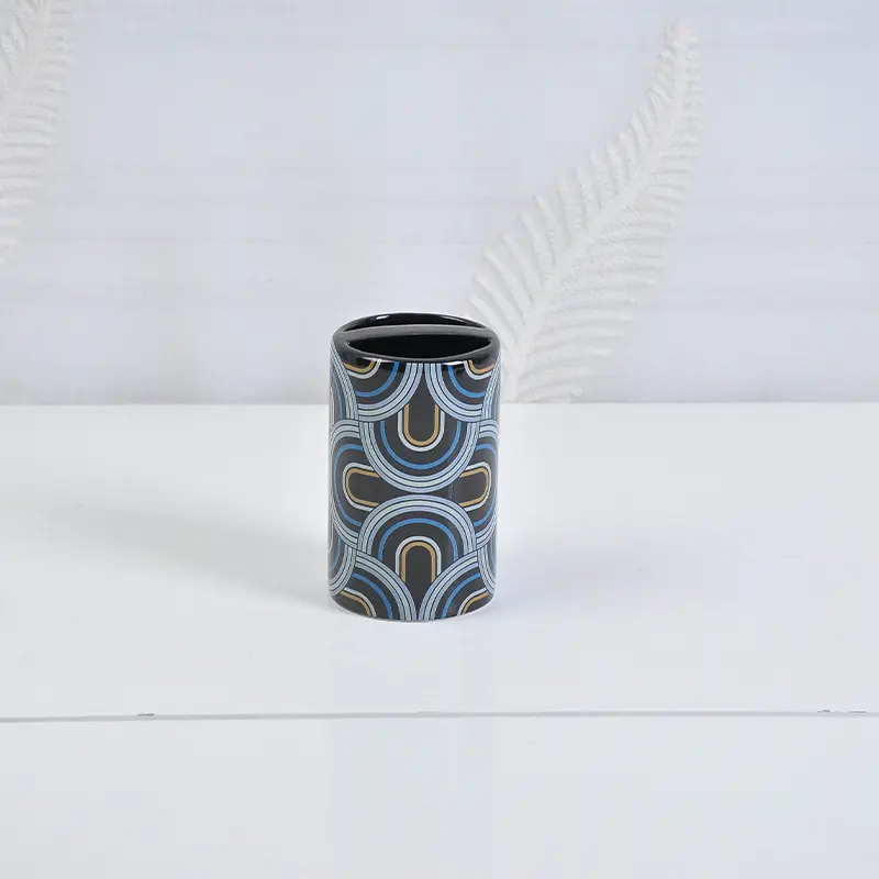 Discount Modern Art Blue - White Wave - Patterned Ceramic Bathroom Accessory Set Exporter, Company