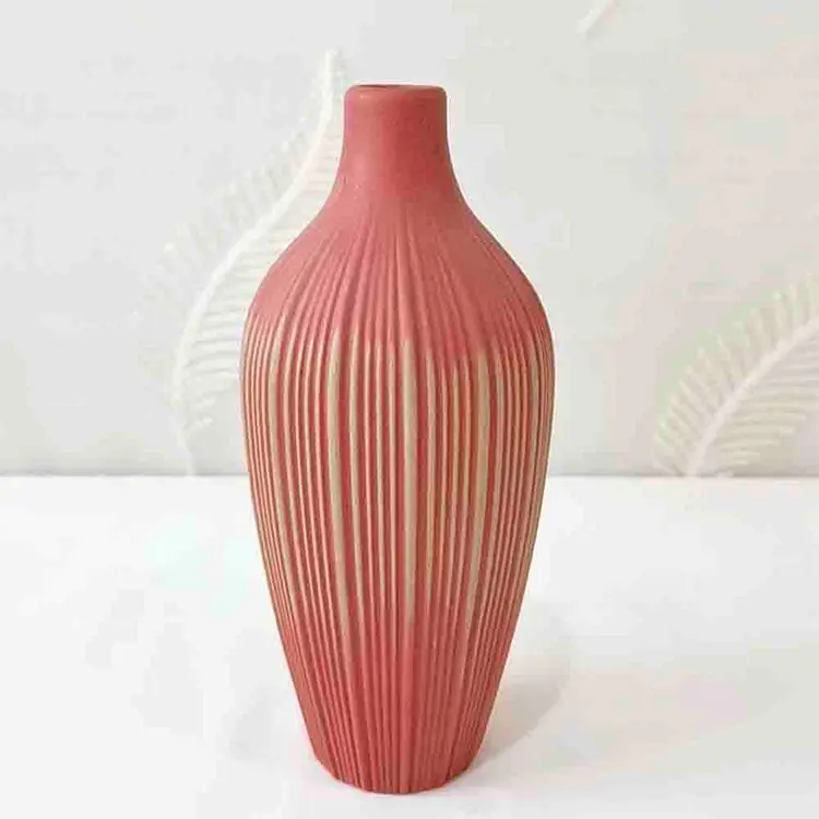 jiashun Nordic Minimalist Ribbed Stoneware Vase Company, Companies