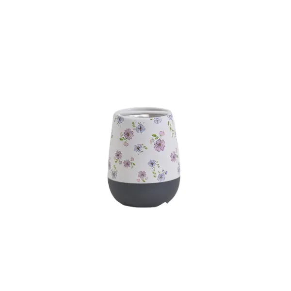 Cheap Purple Floral Gray - Bottom Ceramic Bathroom 5 - Piece Set Manufacturers, Supplier