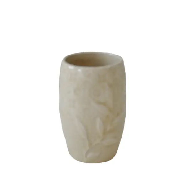 Discount Beige Embossed Leaf - Patterned Stoneware Bathroom 4 - Piece Set Factory, Product