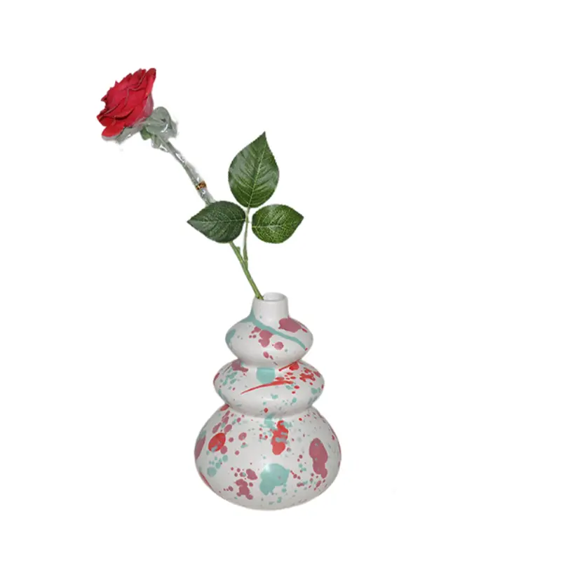 OEM Color - Splattered Ceramic Vase 4 - Piece Set (Assorted Shapes) Manufacturers, Company