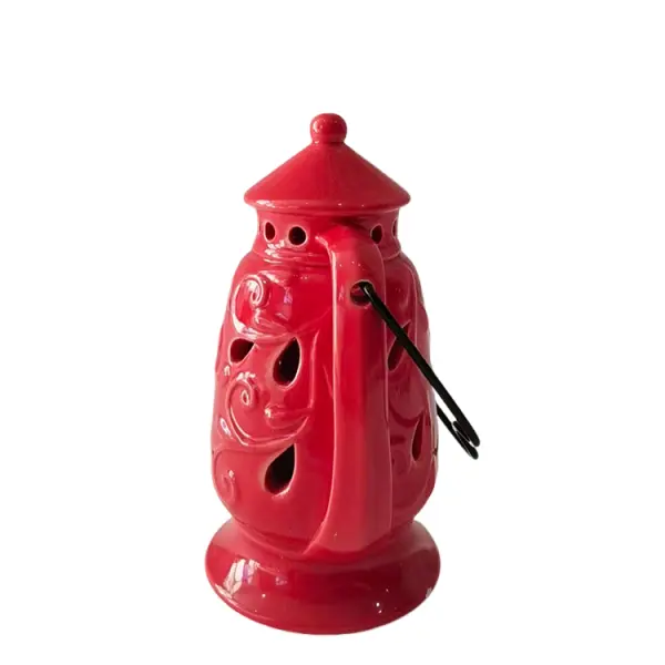 Discount Red Cut - Out Vine - Patterned Dolomite Lantern - Shaped Candle Holder Manufacturer, Exporters