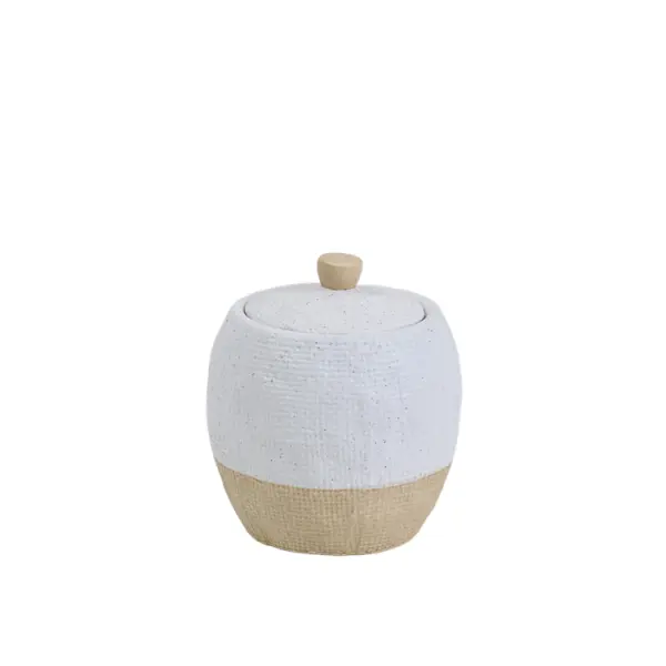 Discount White & Beige Linen - Textured Stoneware Bathroom 6 - Piece Set Supplier, Companies