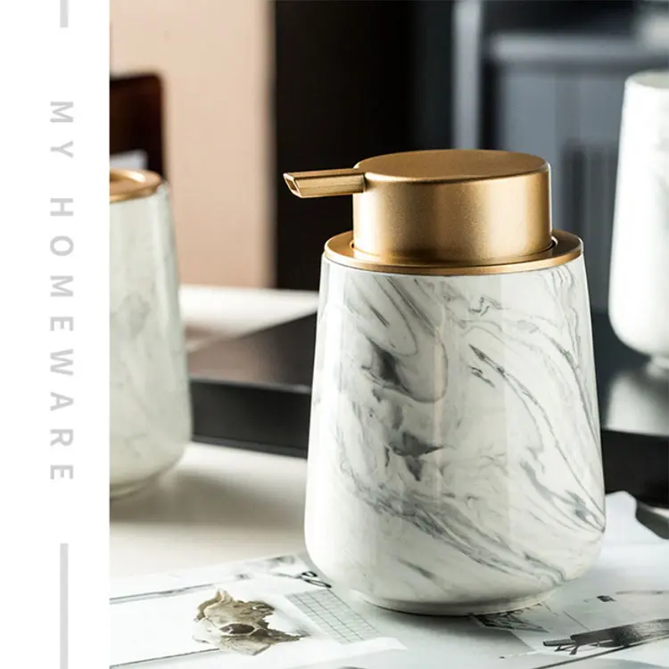China White Marble-Pattern Luxury Ceramic Bathroom 4-Piece Set Factories, Company