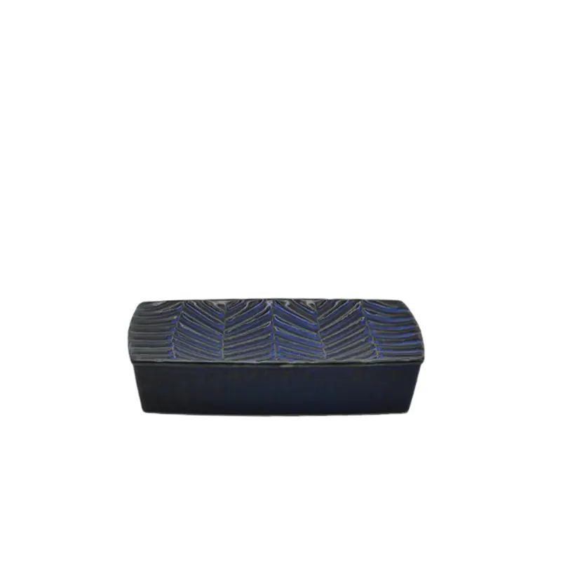 Wholesale Deep Blue Herringbone - Textured Stoneware Bathroom 5 - Piece Set Factory, Products