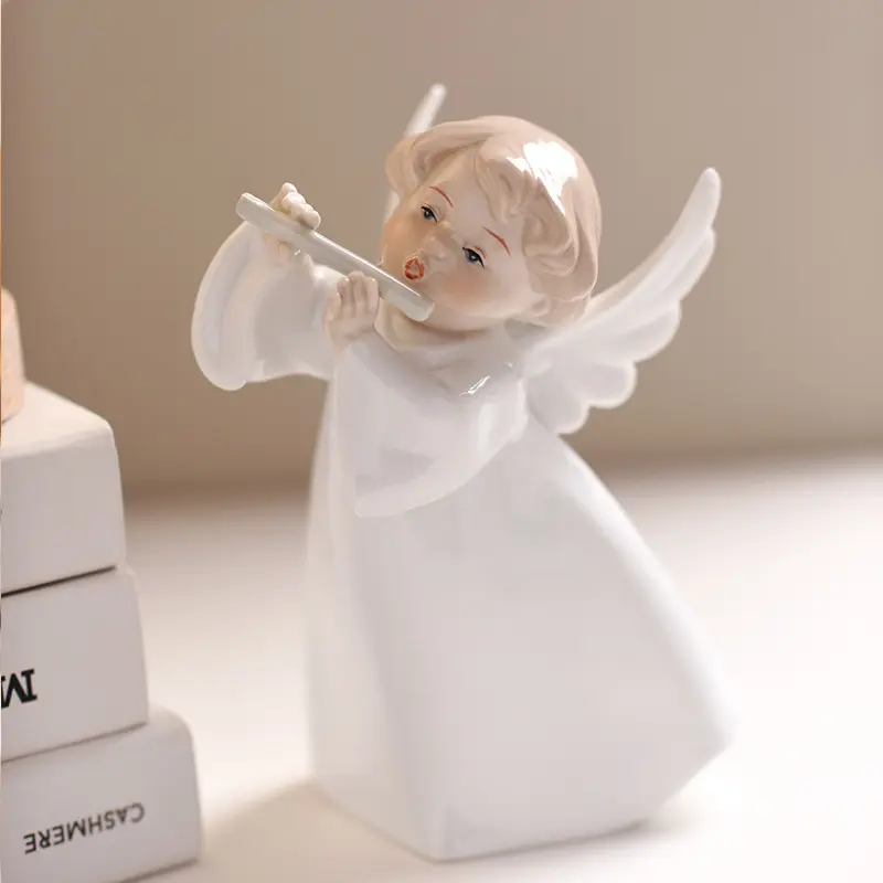 Discount European-Style Holy Musician Angel Ceramic Figurine Factory, Company