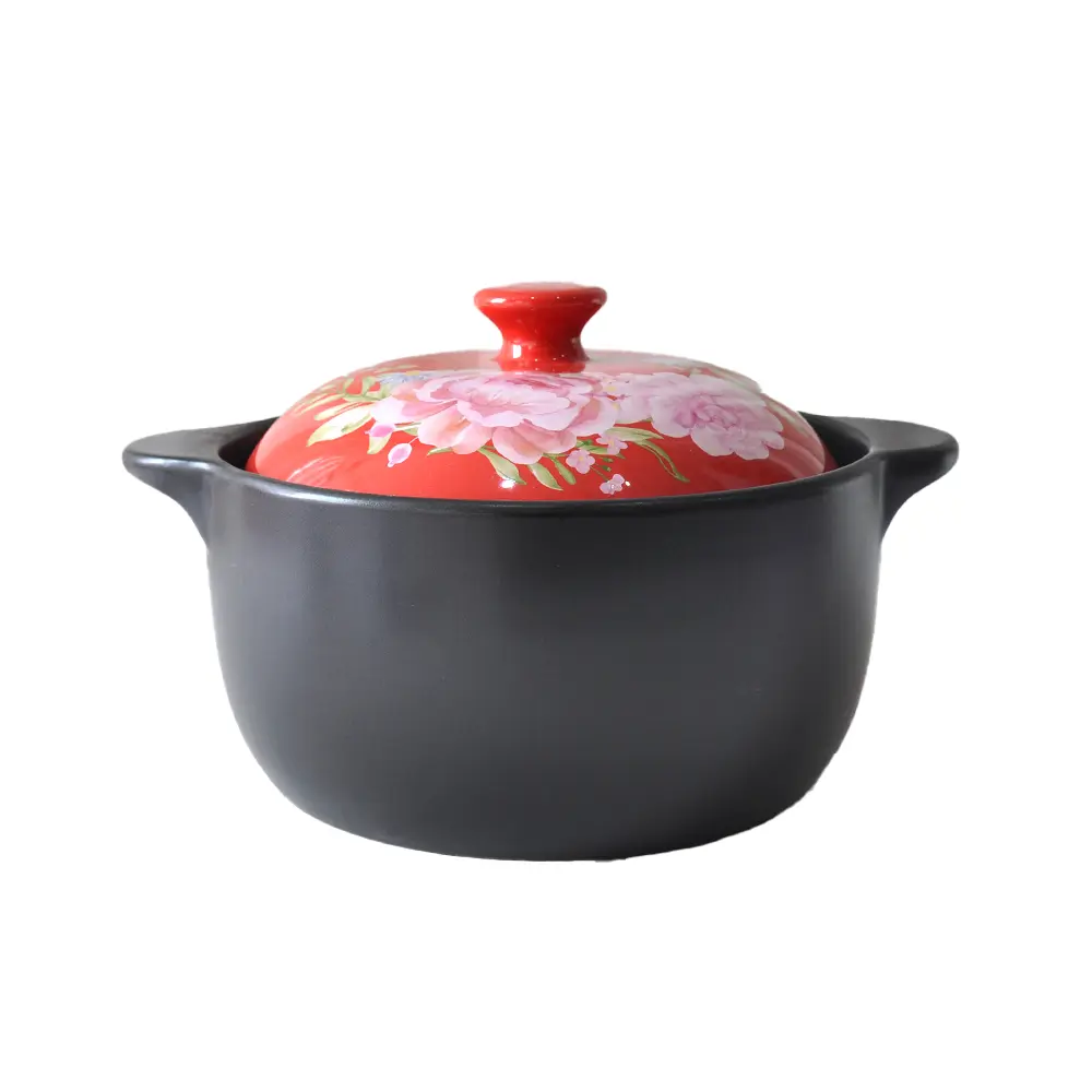 jiashun Color Block Hand Painted Floral Ceramic Casserole with Lid Suppliers, Company