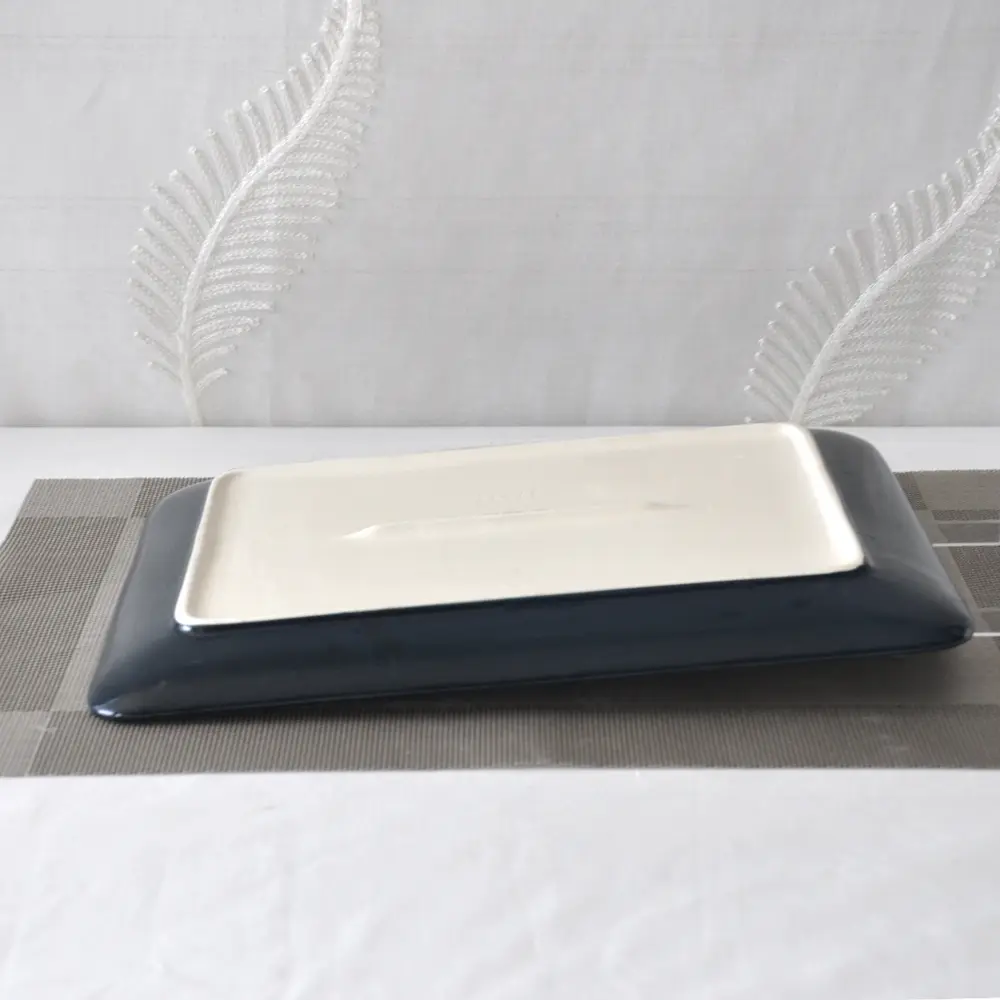 jiashun Tropical Monstera Leaf Printed Square Ceramic Serving Tray Manufacturer, Exporter