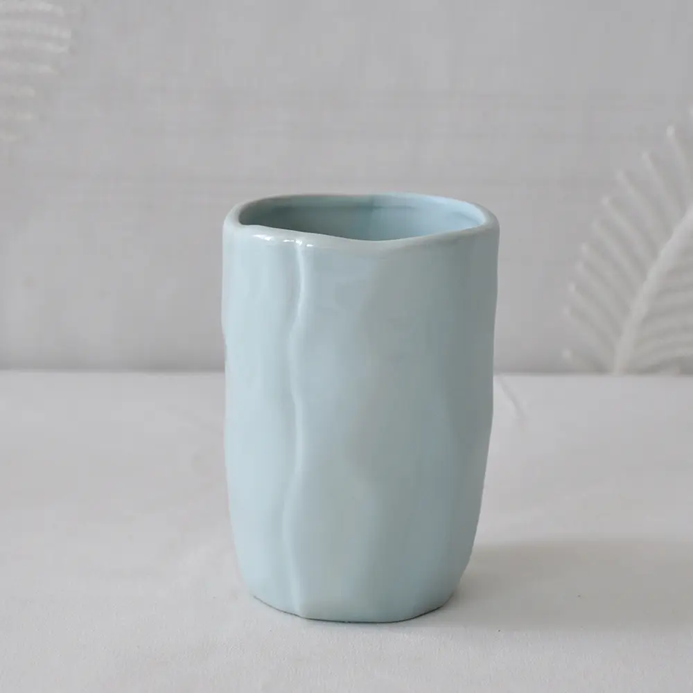 Wholesale Light Lake Blue Irregular-Textured Ceramic Bathroom Accessory Set Manufacturers, Factories