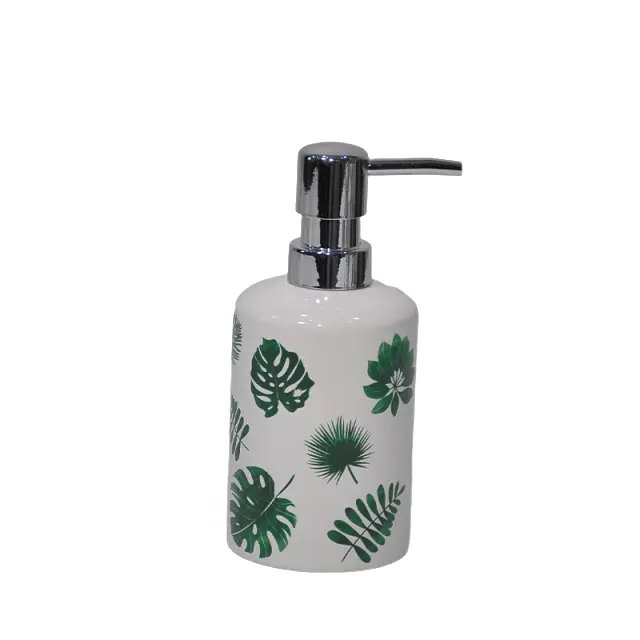 Cheap Tropical Leaf - Printed Dolomite Bathroom 4 - Piece Set Manufacturers, Supplier