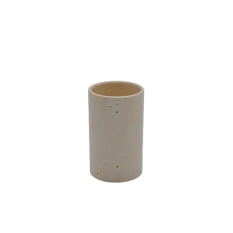 China Cream - Beige Subtle Floral Stoneware Bathroom 4 - Piece Set Manufacturer, Factories