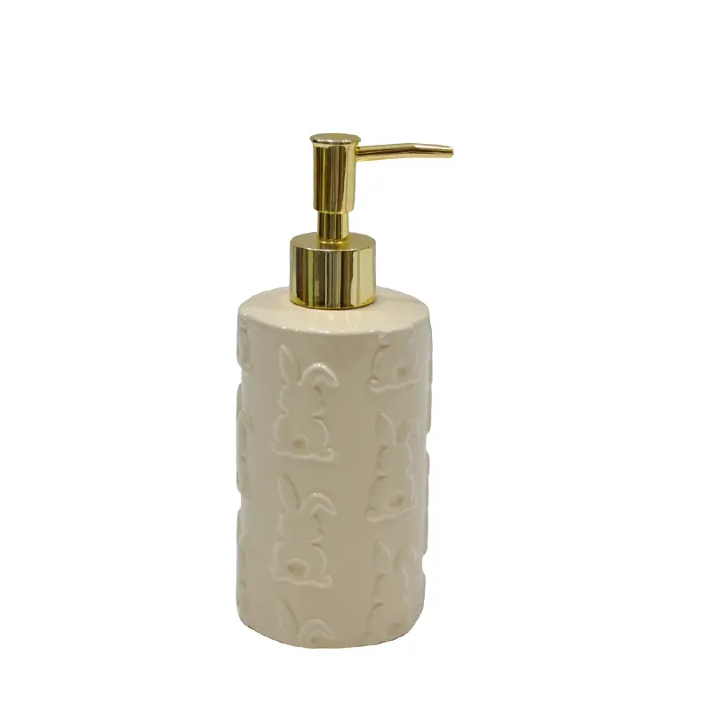 jiashun Easter Bunny Embossed Dolomite Lotion Dispenser Set - 2 - Piece (Mint Green & Cream) Factories, Exporter