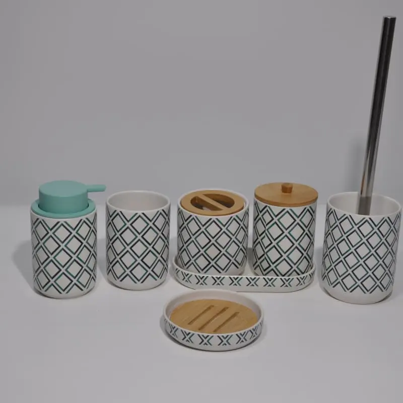 Discount Spring series rainbow decal bathroom six piece set Manufacturer, Factories