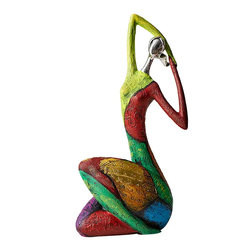 Wholesale Artistic Abstract Painted Resin Figure Sculpture Set of 3 Suppliers, Exporters