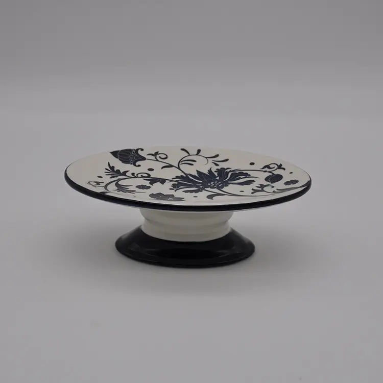 Cheap European Blue & White Floral Ceramic Bathroom 4-Piece Set Manufacturers, Exporter