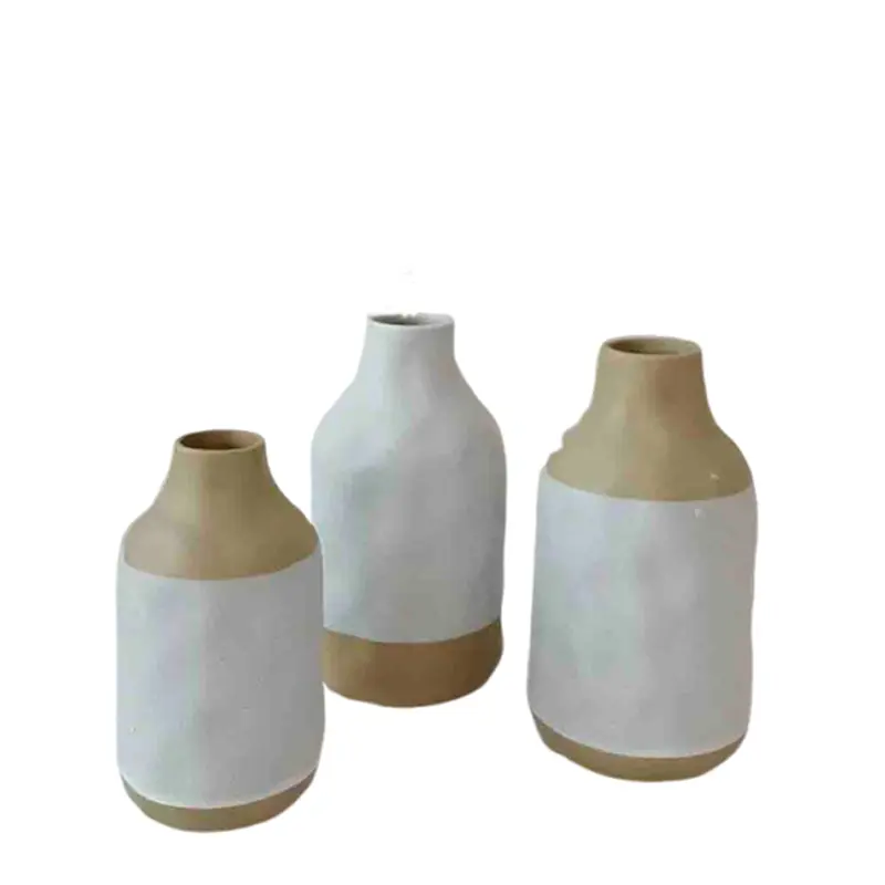 jiashun Nordic Minimalist Two - Tone Stoneware Vase Set Suppliers, Exporters