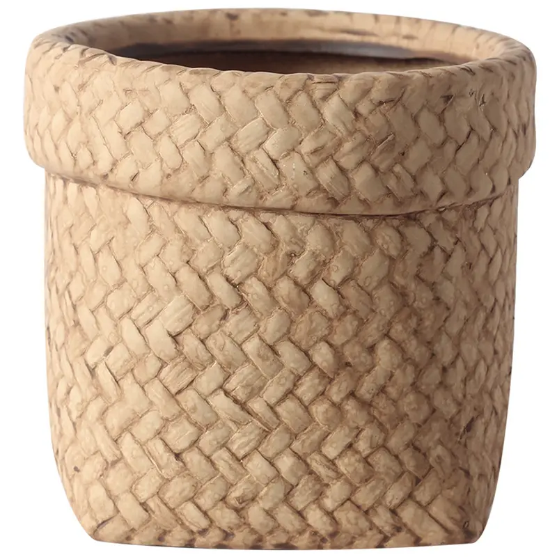 Wholesale Bohemian Rattan Texture Cement Planter Supplier, Companies